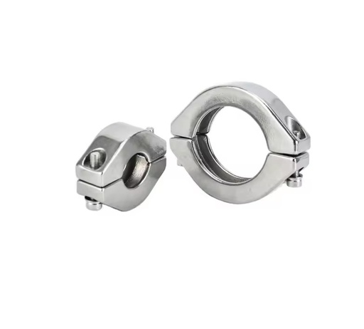 304 Stainless Steel Double Pin Bidirectional Locking Heavy Duty Clamping Ring Quick Vacuum Fitting Clamp Inch Measurement
