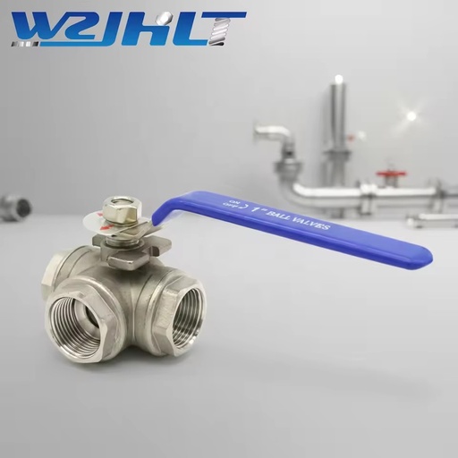 1000WOG Rated Three Way Manual Ball Valve L&T Pattern Full Port BSP Thread SS304/316 OEM Custom Valve 1 Year Warranty Media