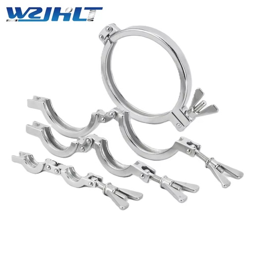 Heavy Duty Adjustable 13EU Double Pin Step Clamp SS304/316L DIN Standard Inch Water Supply Drainage Food Beverage