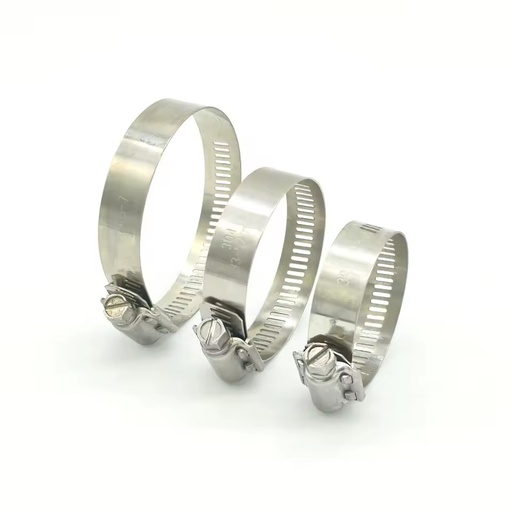 Stainless Steel American Style All-Steel Hose Clamp Pipe Clip Hand-Tightened Locking