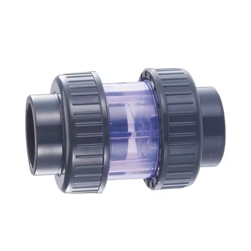 PVC Check Valves 1/2inch to 8inch OEM Customized Support UPVC Transparent Double Union Check Valve