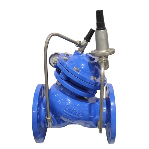 Flanged Ductile Iron Pressure Reducing Valve F741X-16Q PN16 DN50-DN300 Pilot Operated for Water Supply Pipeline