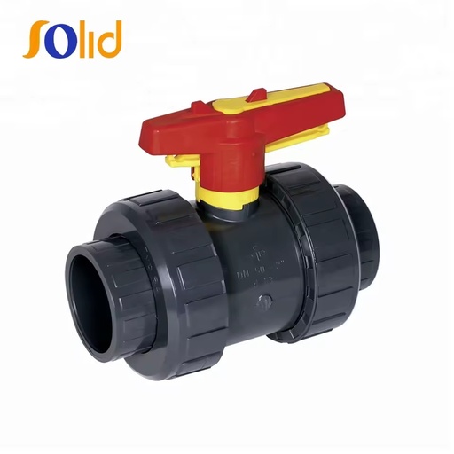 Supply PVC,UPVC,CPVC,PVDF 2-way True Double Union Ball Valve with Manual Operated