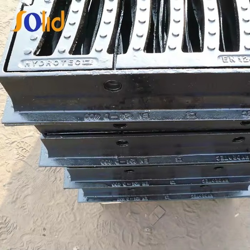 Heavy Duty DI Cast Iron Square Manhole Cover Floor Drain Grating Drainage Frame Channels EN124 Certified Brand