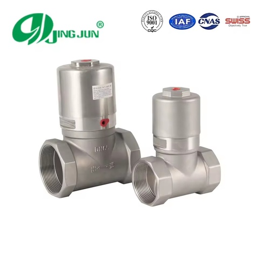 Industrial Stainless Steel Pneumatic Thread Shut-off Valve Precise Flow Control High Pressure for Water Oil Gas