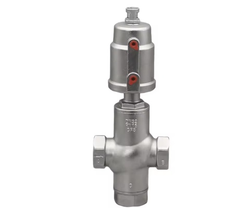 Pneumatic Threaded Three-Way Angle Seat Valve for Water Applications with 1 Year Warranty