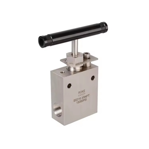 High Temperature Stainless Steel Needle Valve Manual Power 15000psi High Pressure for Gas