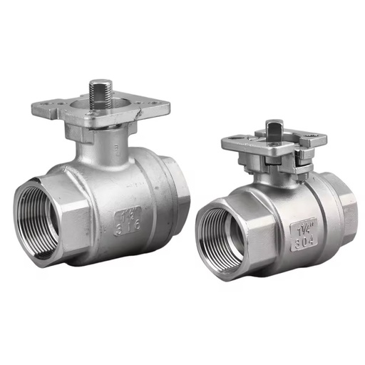 2PC High-Platform Stainless Steel (SS304/SS316) Medium-Pressure PN16-PN64 Threaded Ball Valve for Water/Oil/gas OEM