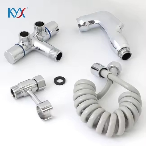 Hot Selling Brass Wall-mounted Handheld Bidet Spray Toilet Cleaner Set Toilet Companion Flusher