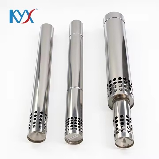 Double Layer Punched Wall Outlet Pipe, 304 Stainless Steel Double Wall Perforated Wall Through Exhaust Pipe