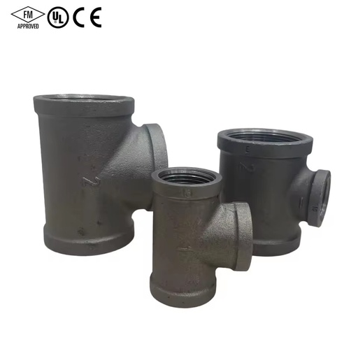 Black Threaded Iron Pipe Fittings Malleable Cast Iron Elbow Tee Union Socket Nipple Gas Water Oil System