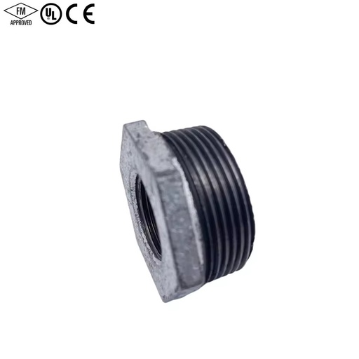 Malleable Iron Zinc Plated Round NPT Thread High Pressure Corrosion-resistant Reducing Bushing for Pipe Connecting DN15-DN300