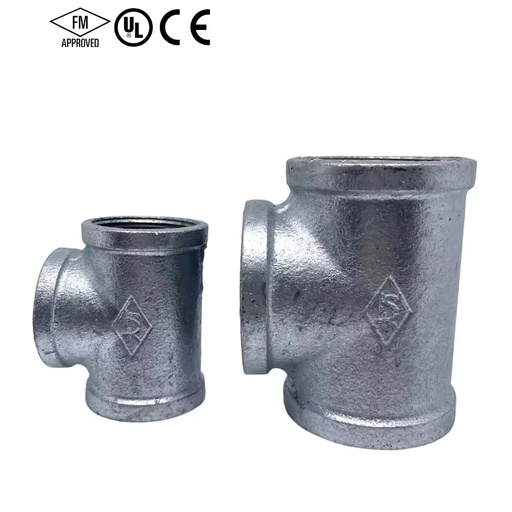 GI Pipe Fittings Galvanized Malleable Iron Threaded Elbow Tee Cross Union Socket Nipple Plumbing Applications
