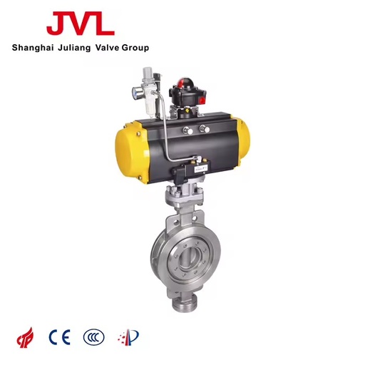 JL600-D2 JVL Pneumatic Double Triple Eccentric Hard Seal Wafer Butterfly Valve