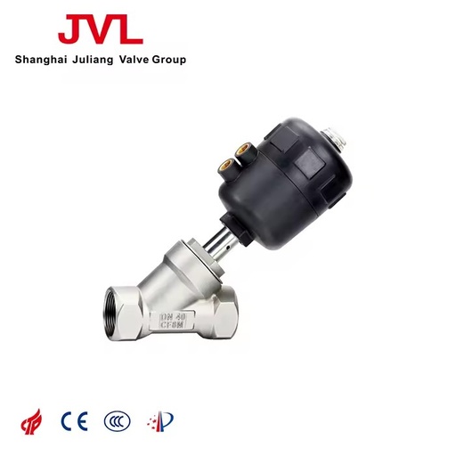 JL2001-J3 Threaded Air Control Pneumatic Plastic Actuator Angle Seat Valve