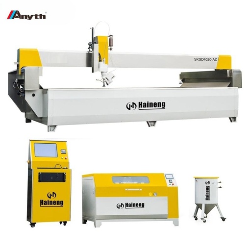 High Pressure Desktop CNC Router 5 Axis AB AC WaterJet Cutter Waterjet Marble Mosaic Cutting Machine