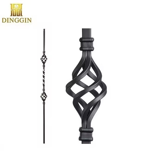 Easy Installation Iron Stair Railing Parts Wrought Baluster Modern Style Iron Baluster