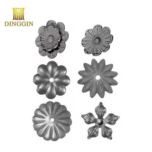 Decorative Cast Iron Flower and Leaves Wrought Iron Cast Steel Gate Ornaments