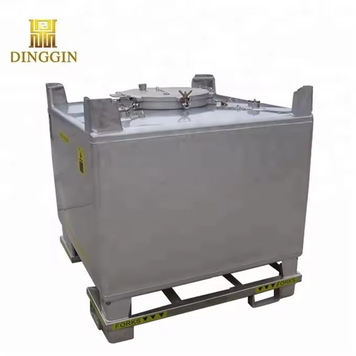 Industrial Metal Container 1000L Stainless Steel Fuel Storage IBC Tote Tank with New 500L Capacity Valve Manhole Pressure Vessel