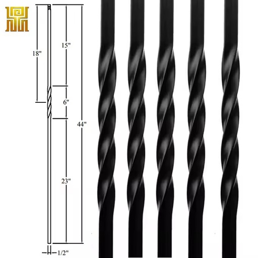 Wrought Iron Double Twist Baluster Antique Wrought Iron Baluster