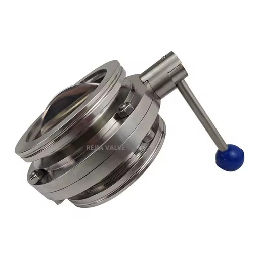 Source Factory High Vacuum Helium Inspection 304 Stainless Steel ISO-K Manual Gas Operated Vacuum Butterfly Valve