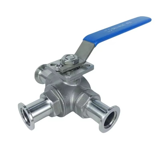 Manual 3-Way Vacuum Ball Valve Made Premium Stainless Steel 304 for Gas Applications High Strength Corrosion Resistance Long