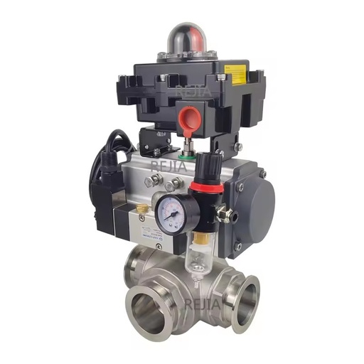 High Vacuum Helium Check Pneumatic Three-way Vacuum Ball Valve 304/316 Stainless Steel Source Manufacturers