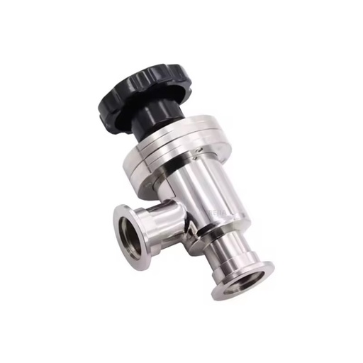 Stainless Steel Manual High Vacuum Angle Valve with KF Flange for Gas | Manufacturer Direct Supply