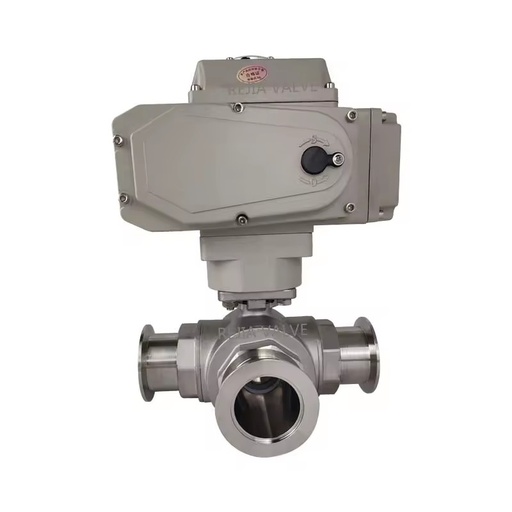 Factory Direct Guanlin Stainless Steel NPT Three-Piece Ball Valve DN15/20/25 Electric Actuator Three-Way Valve Internal Thread