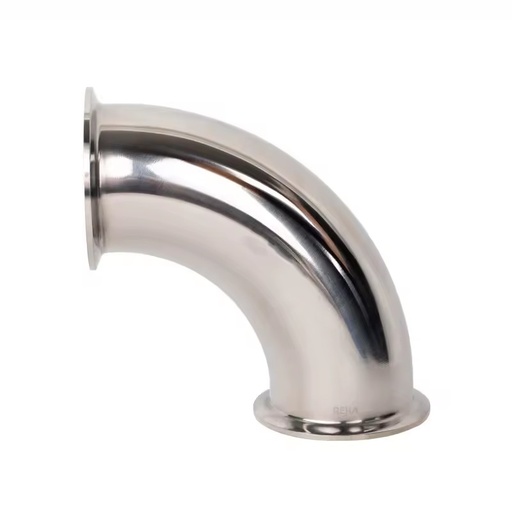 3A ISO BPE Sanitary Mirror Matte Stainless Steel Fittings 90 Degree Bend