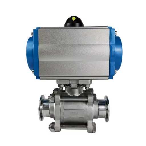 Stainless Steel KF ISO Pneumatic Straight Way Valve for Vacuum Equipment