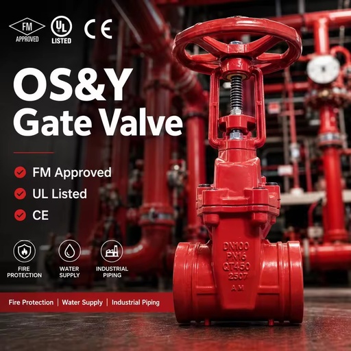FM UL AWWA C515 OS&Y Flanged Gate Valve Ductile Iron FM UL Listed Fire Safety Valve