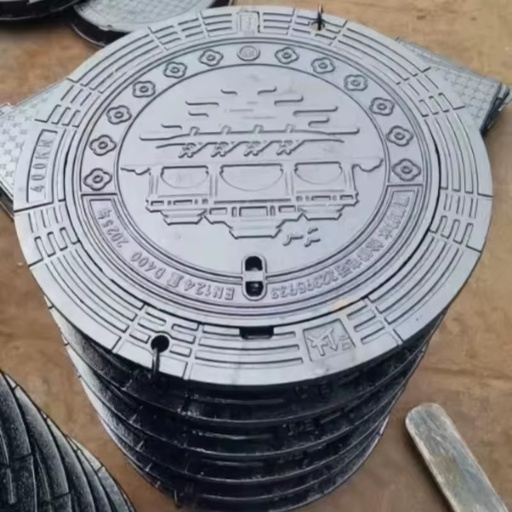 Factory Custom Round Ductile Iron Manhole Cover En124 Standard Anti Settlement Cast Iron Well Lid for Highway Drainage