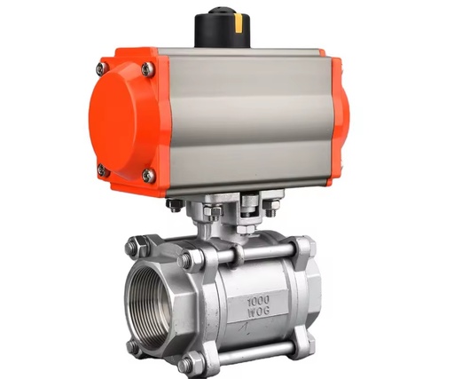 Pneumatic 304 Stainless Steel NPT Threaded Ball Valve for Water & Oil Control OEM Customizable 2 in Port Size