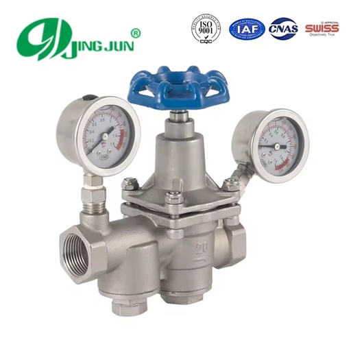 SS 304 316 Stainless Steel Manual Pressure Reducing Valve for Water Oil Gas Normal Temperature OEM Customizable