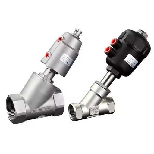Stainless Steel Pneumatic Angle Seat Valve Y-type Pneumatic Valve 304 Thread/flange Angle Seat Valve