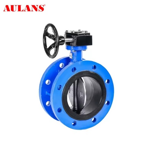 Factory Direct Sales AULANS Double Flange Ductile Iron Pn16 DN50 Gear Operated Flange Type Concentric Butterfly Valve