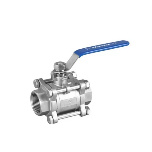 L-type 3-way Standard Bore Stainless Steel Ball Valve 1000PSI ANSI/NPT Threaded End
