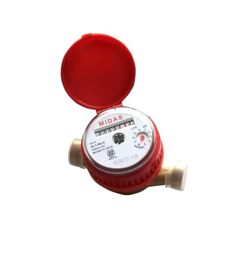 ISO4064 Class B Brass Single Jet Water Meter for Hot Water