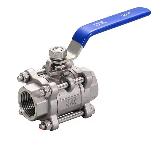 316 Stainless Steel Cf8m 1000wog Thread Ball Valve 1 Inch 2 Inch 3pc Butt Weld Manual Operated Ball Valve