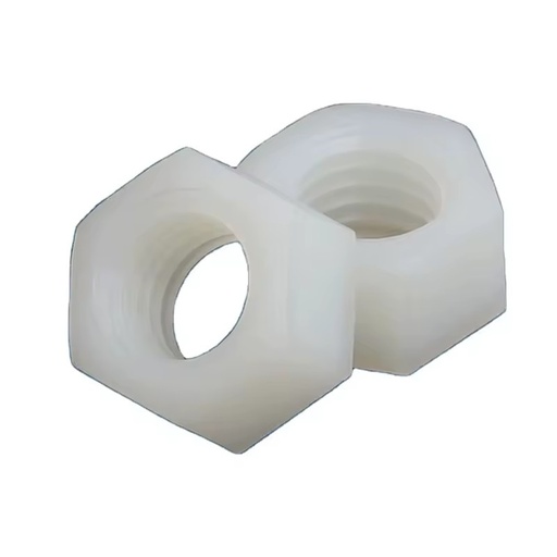 Factory Wholesale Standard Size Injection Molded Polypropylene Plastic Hexagon Lock Nut for Industrial Use