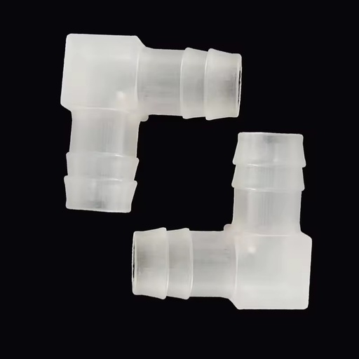 Non-toxic Plastic L Shape Pagoda Elbow 2 Way Equal Barbed Tubing Adapter for Lab Water Liquid Transfer