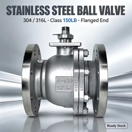304 316 Stainless Steel American Standard Manual Flange Ball Valve 150LB Water Oil OEM Customizable WCB High Platform