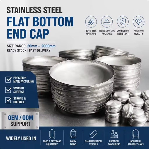 Butt Weld End Cap Unpolished Extended Tangent End Cap Stainless Steel Pipe Caps A403 ASME B16.9