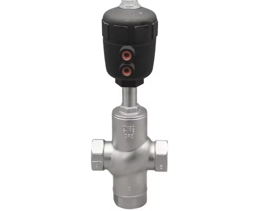 High Quality Brand Stainless Steel Pneumatic Flanged Three-Way Angle Seat Valve Customizable 1 Year Warranty Normal
