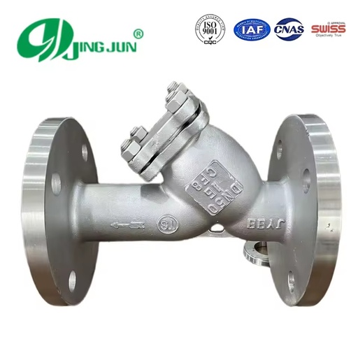 Stainless Steel Industrial Y Type Flange Filter for Water Oil Gas Normal Temperature Customizable Sizes