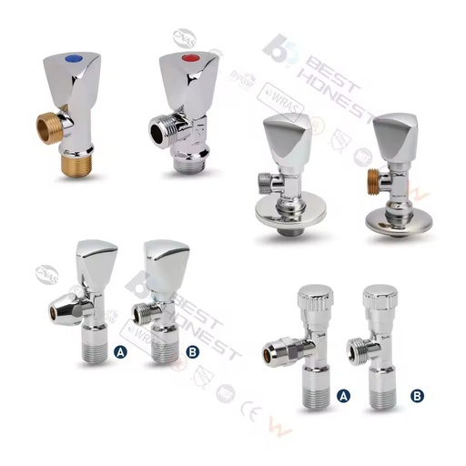 B&H Wholesaler Superior Quality Brass Straight Angle Valve with PEX Connection Manual Stop Ball for Water CUPC Certified