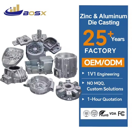 BOSX Customized Precision Aluminum Die Cast Services Electric Motor Housing Water Pump Shell Component Manufacturing