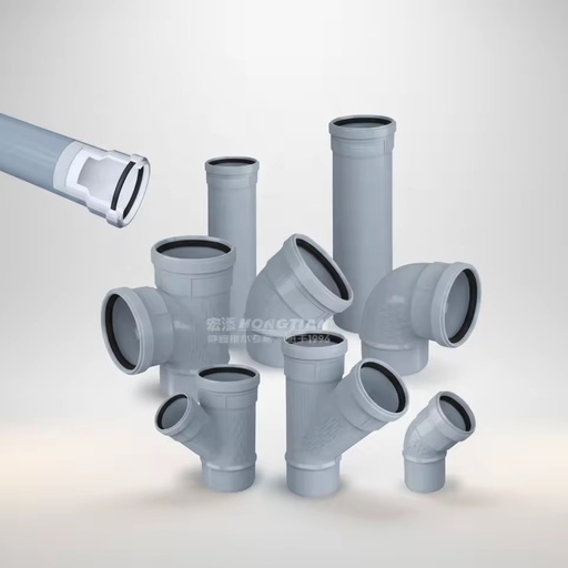 110mm 125mm 200mm Durable PP Material Noise Free Drainage Pipe and Fittings with Easy Installation CE Certified