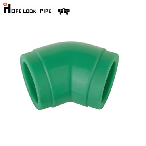 110 125 140 160 200mm Green Grey White Color 45 Degree Elbow PPR Pipe Fitting Flexible Durable High Pressure for Hot Cold Water